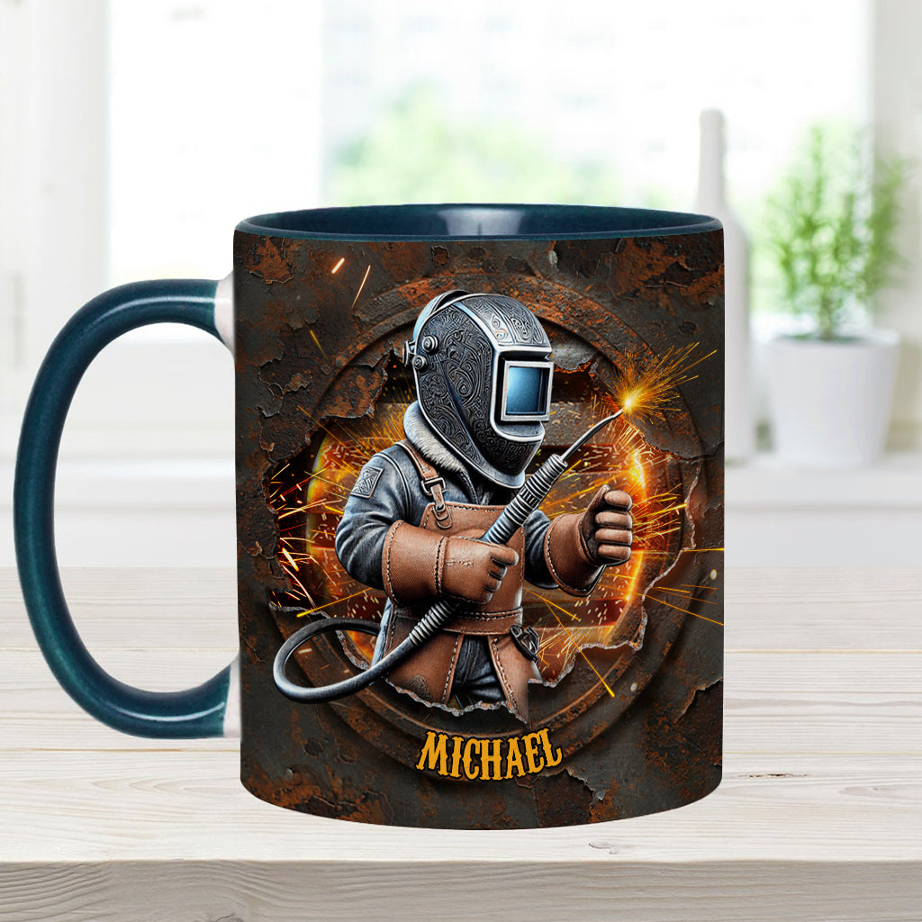 Stolzer Schweißer – Personalisierte Tasse mit Schweißer-Akzent