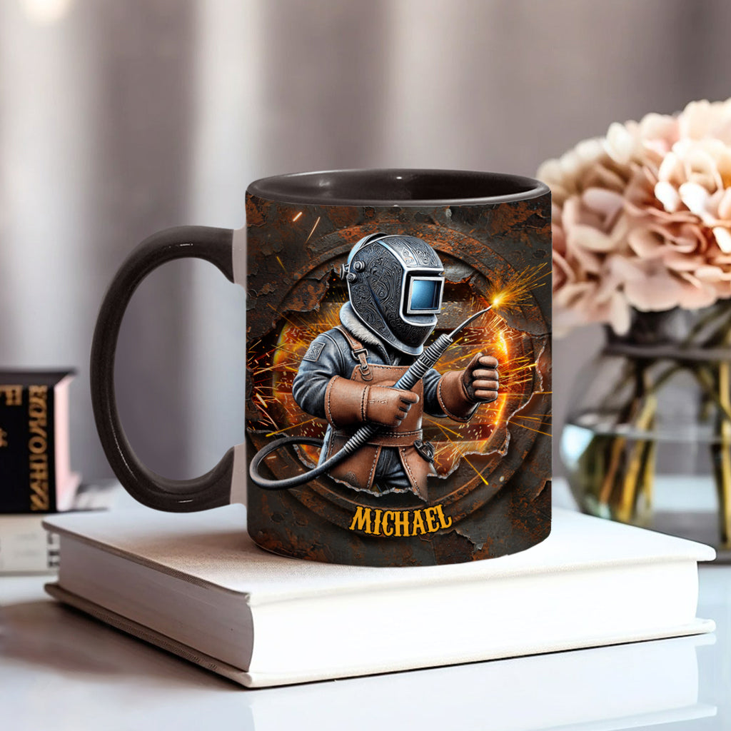 Stolzer Schweißer – Personalisierte Tasse mit Schweißer-Akzent