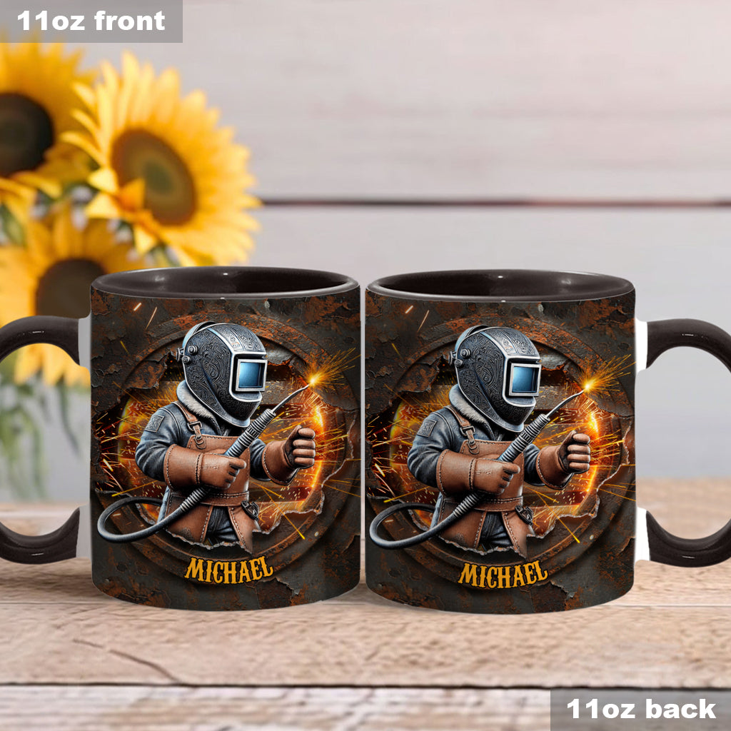 Stolzer Schweißer – Personalisierte Tasse mit Schweißer-Akzent