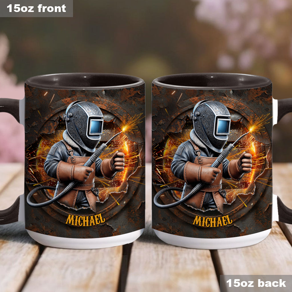 Stolzer Schweißer – Personalisierte Tasse mit Schweißer-Akzent