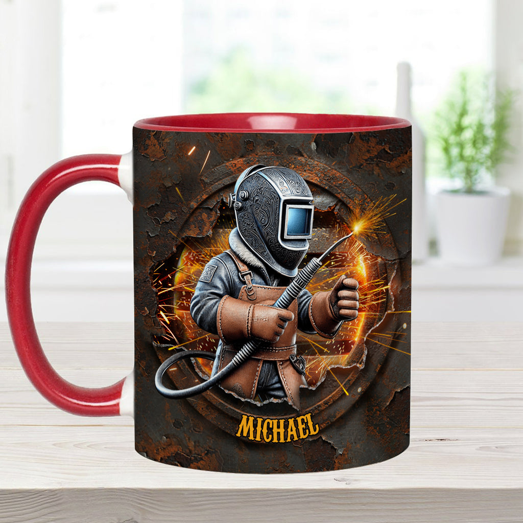 Stolzer Schweißer – Personalisierte Tasse mit Schweißer-Akzent