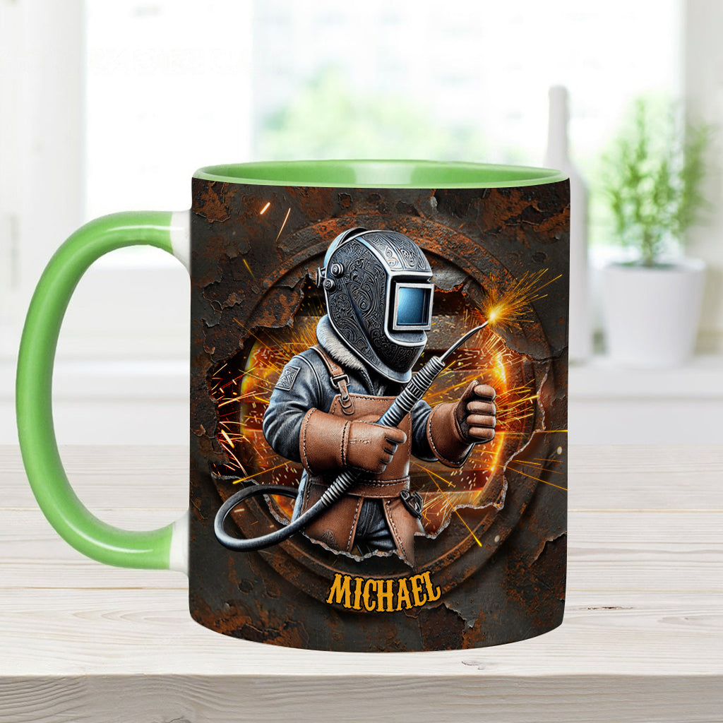 Stolzer Schweißer – Personalisierte Tasse mit Schweißer-Akzent