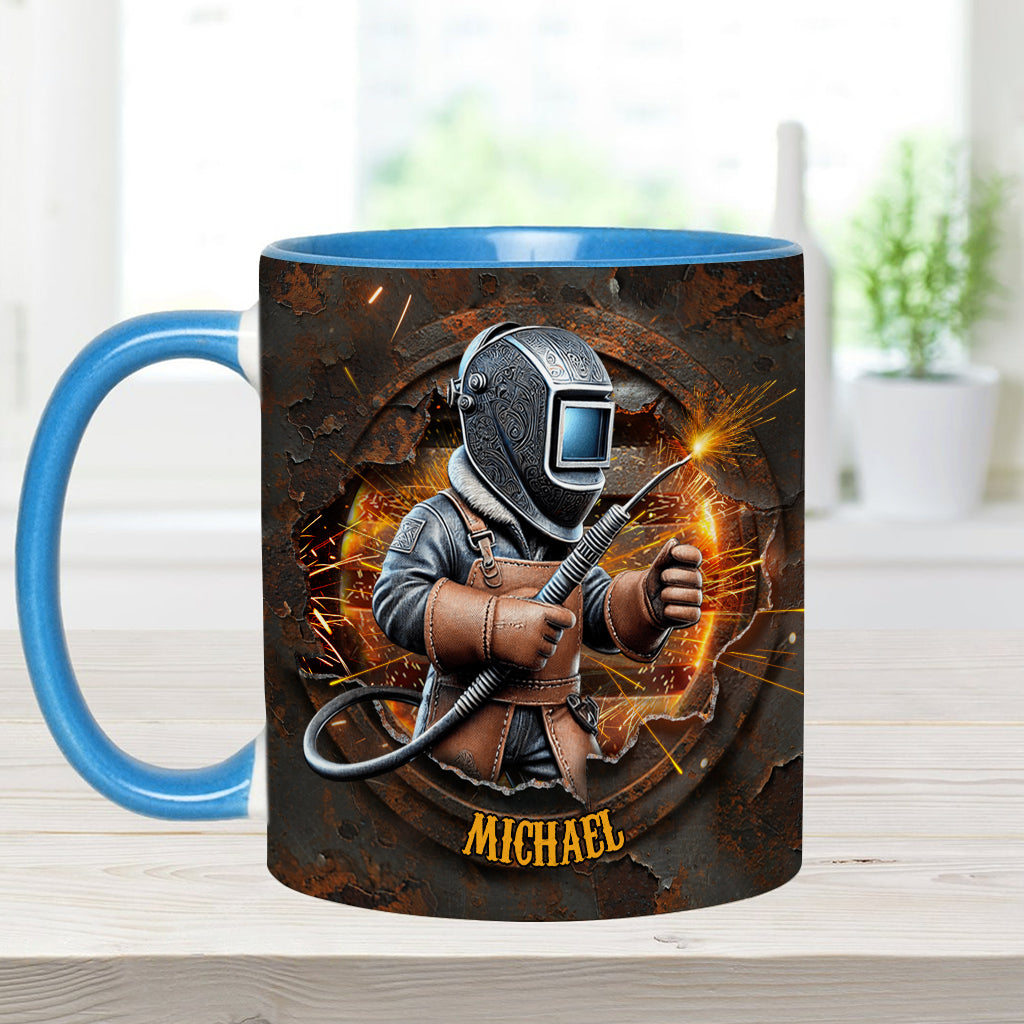 Stolzer Schweißer – Personalisierte Tasse mit Schweißer-Akzent