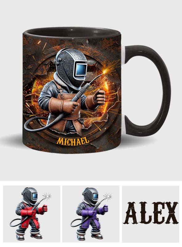 Stolzer Schweißer – Personalisierte Tasse mit Schweißer-Akzent