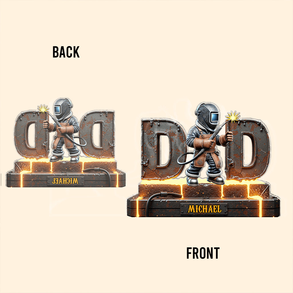 Gift For Welder Man, Dad, Grandpa - Personalized Welder Custom Shaped Acrylic Plaque