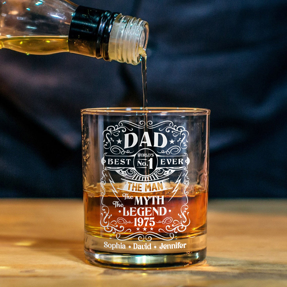 The Man The Myth The Legend - Personalized Father Whiskey Decanter Set