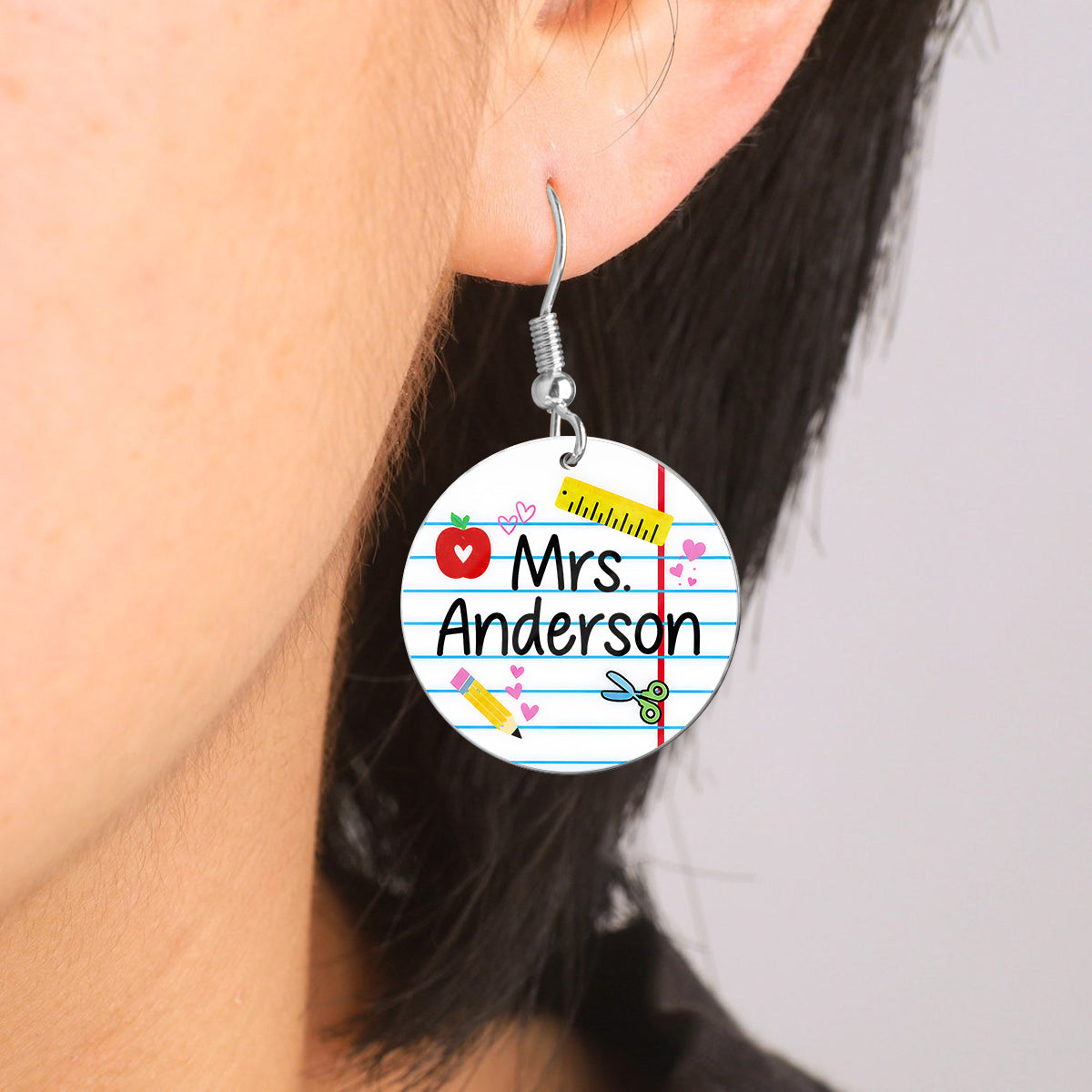 Back To School - Personalized Teacher Earrings