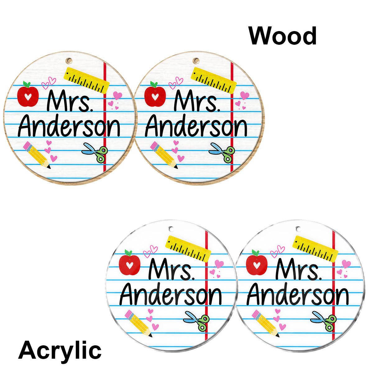Back To School - Personalized Teacher Earrings
