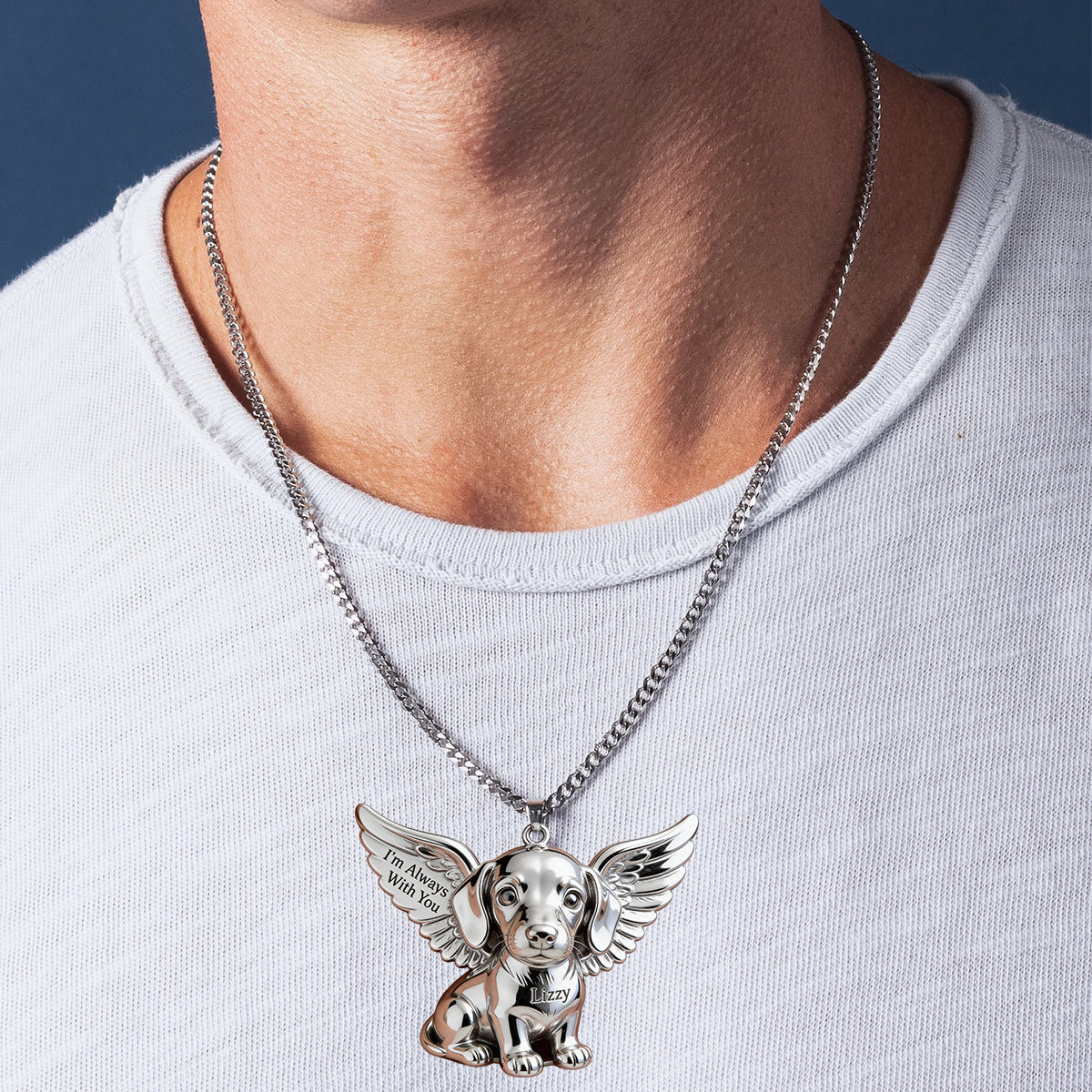 Love My Dog - Personalized Dog Shaped Acrylic Pendant Necklace