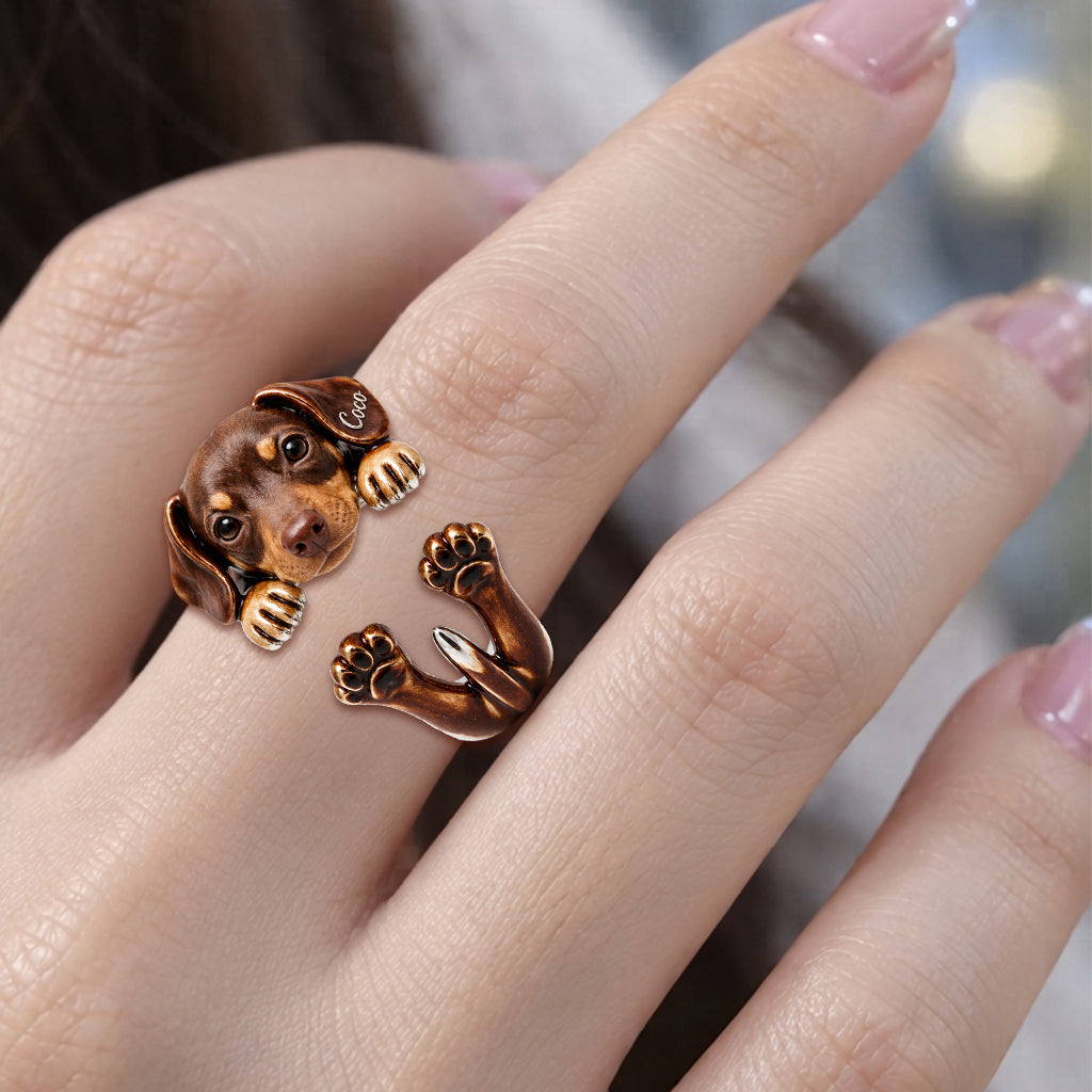 Little Paws, Endless Love - Personalized Dog Adjustable Shaped Ring