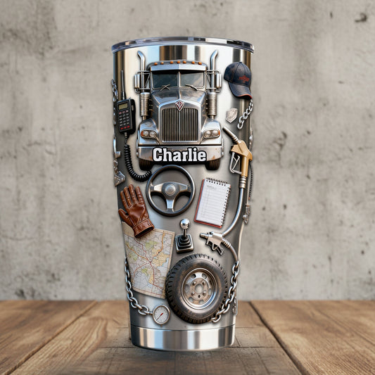 Truck Driver - Personalized Trucker Tumbler