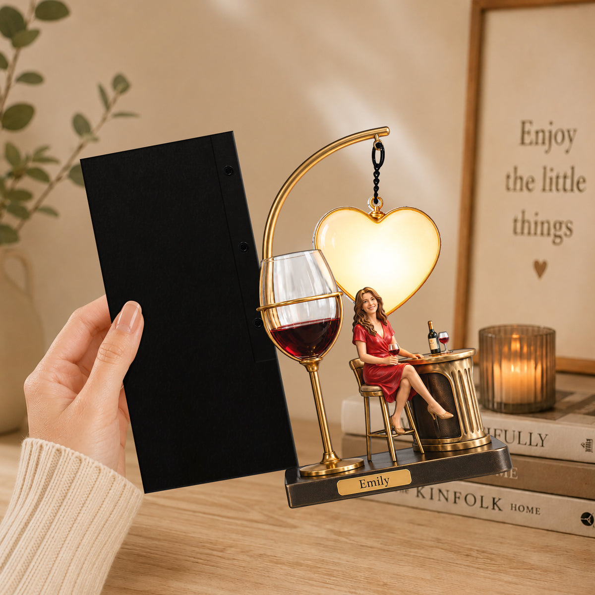 Any Photo - Personalized Wine Bookshelf Lamp
