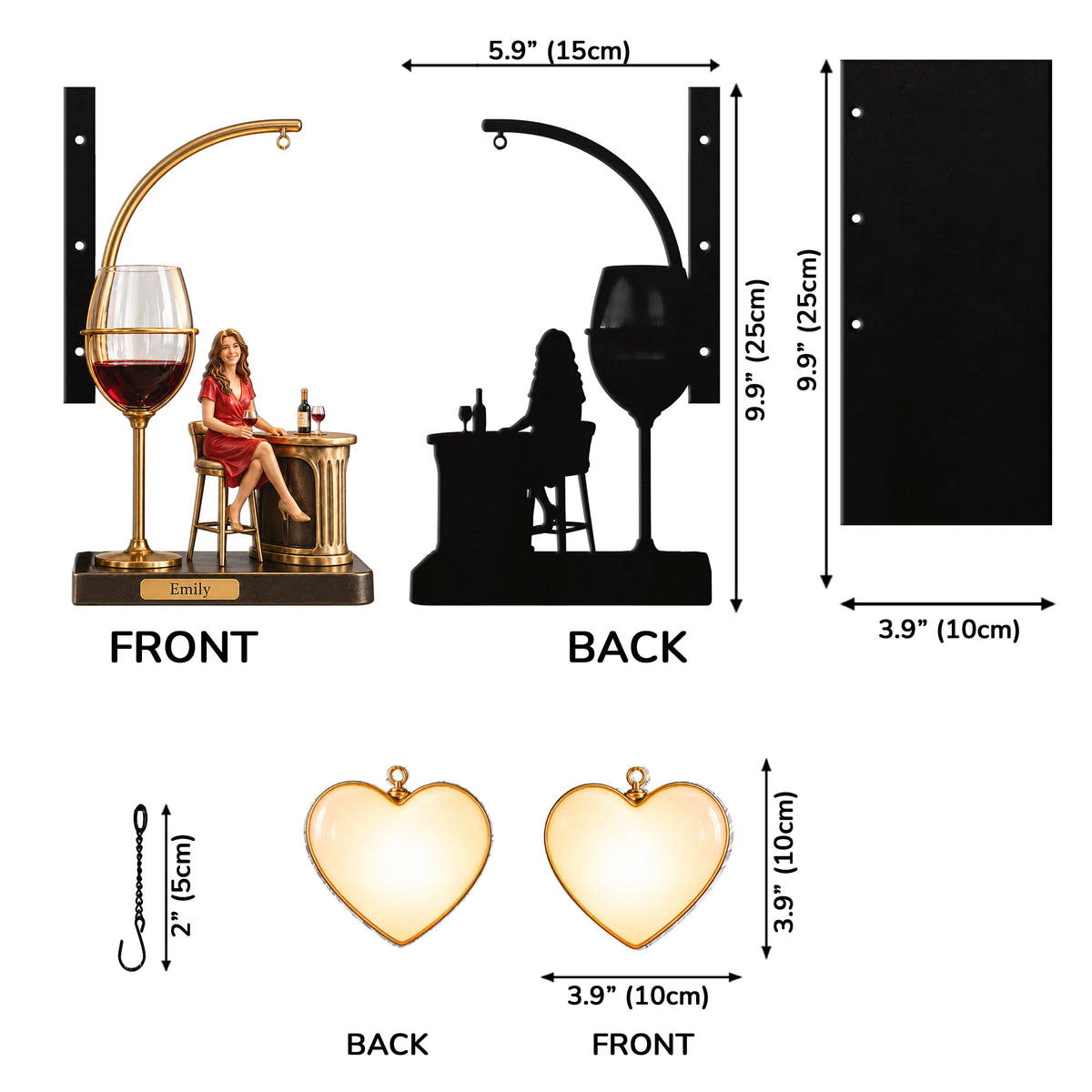 Any Photo - Personalized Wine Bookshelf Lamp