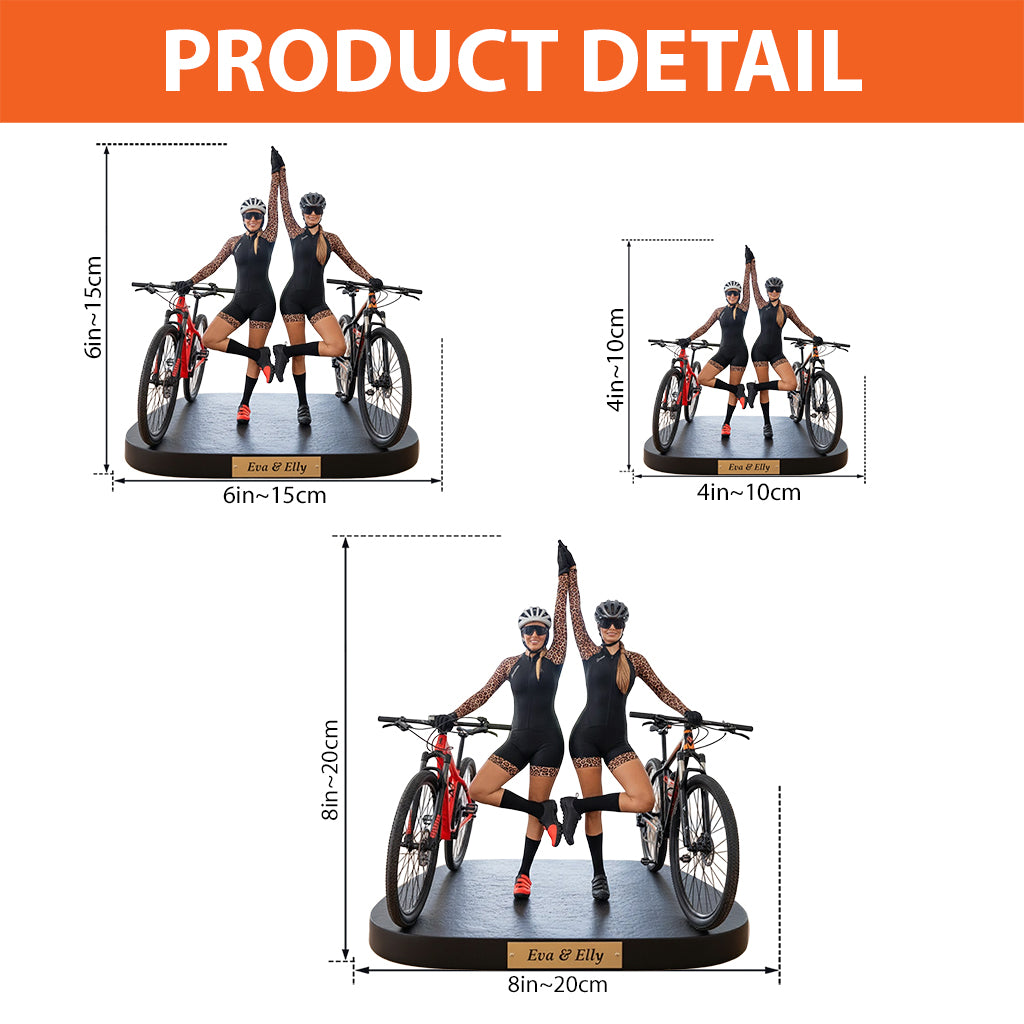 Individuelle Fotogestaltung – Personalisierte Acrylplakette in Sonderform für Radsportbegeisterte