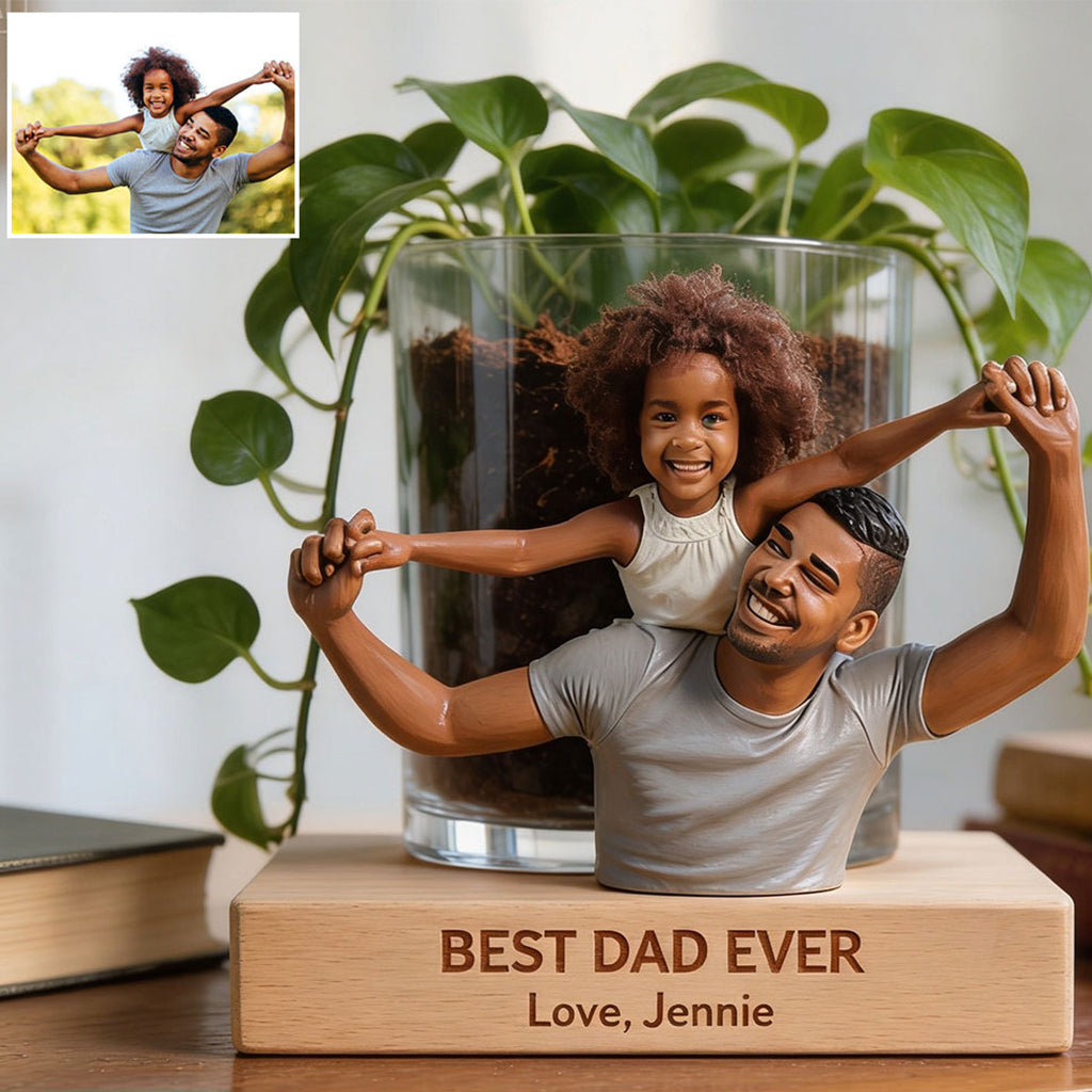 Perfektes Geschenk zum Vatertag - Personalisierter Acryltopf für Väter