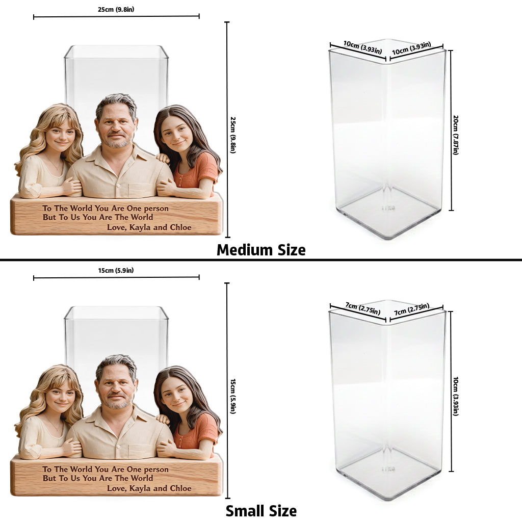 Perfektes Geschenk zum Vatertag - Personalisierter Acryltopf für Väter
