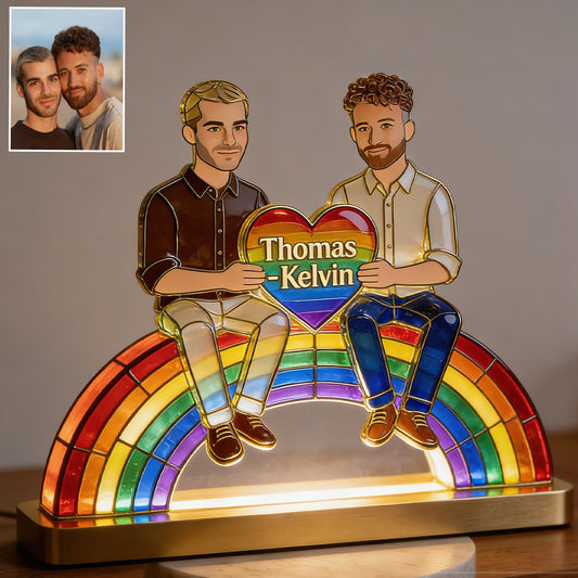 L'amour est l'amour - Lampe de nuit LED acrylique personnalisée LGBT