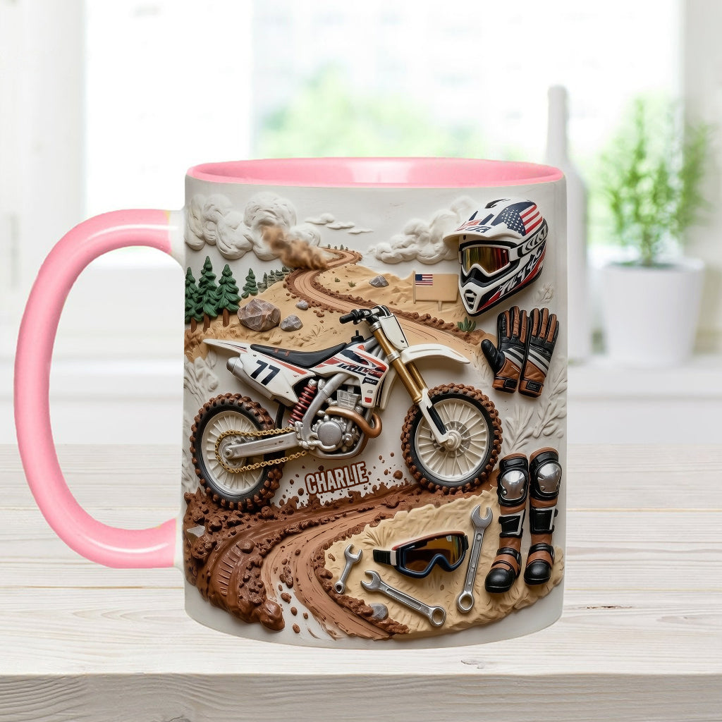 Cooles Dirtbike, Motocross – Personalisierter Dirtbike-Becher & Untersetzer