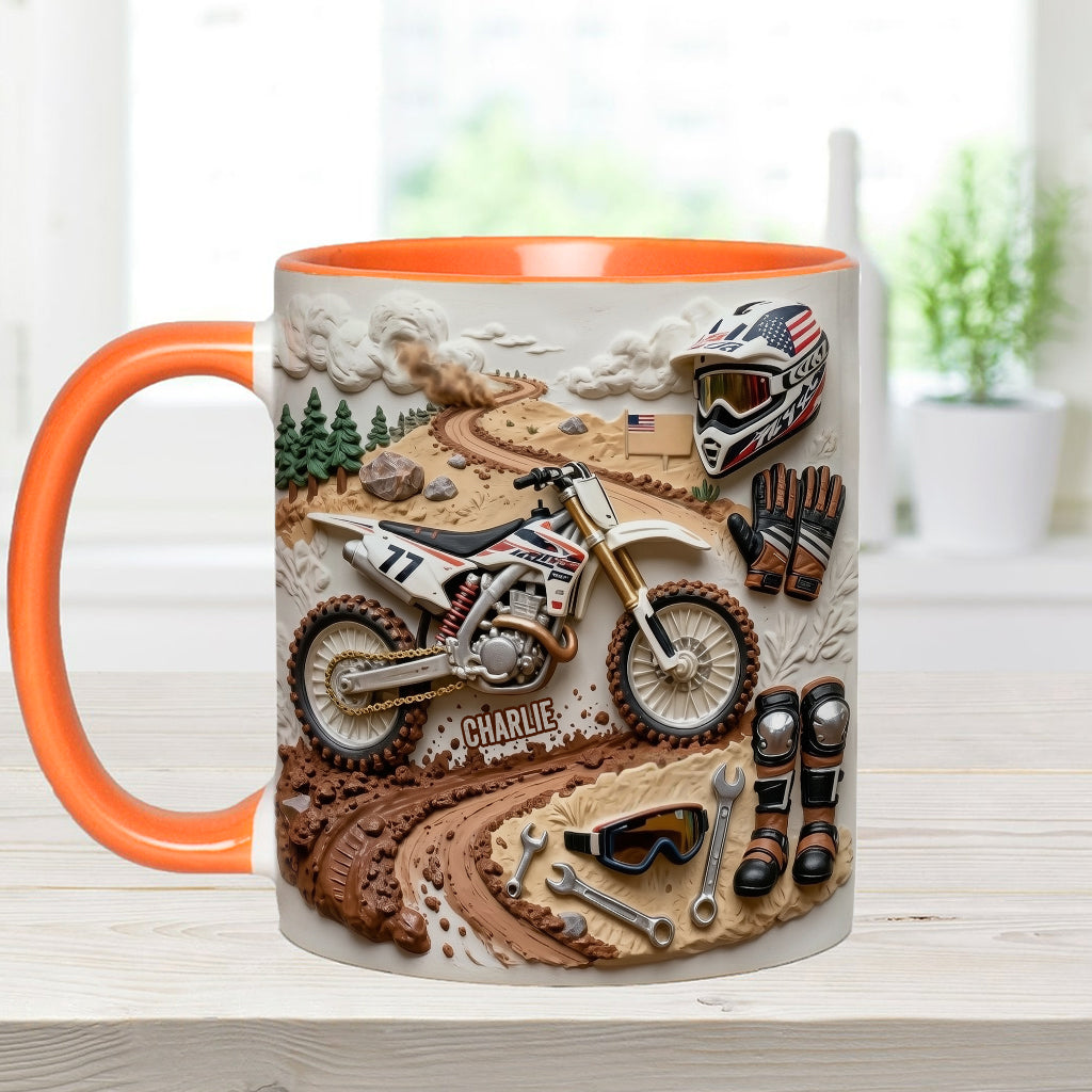 Cooles Dirtbike, Motocross – Personalisierter Dirtbike-Becher & Untersetzer