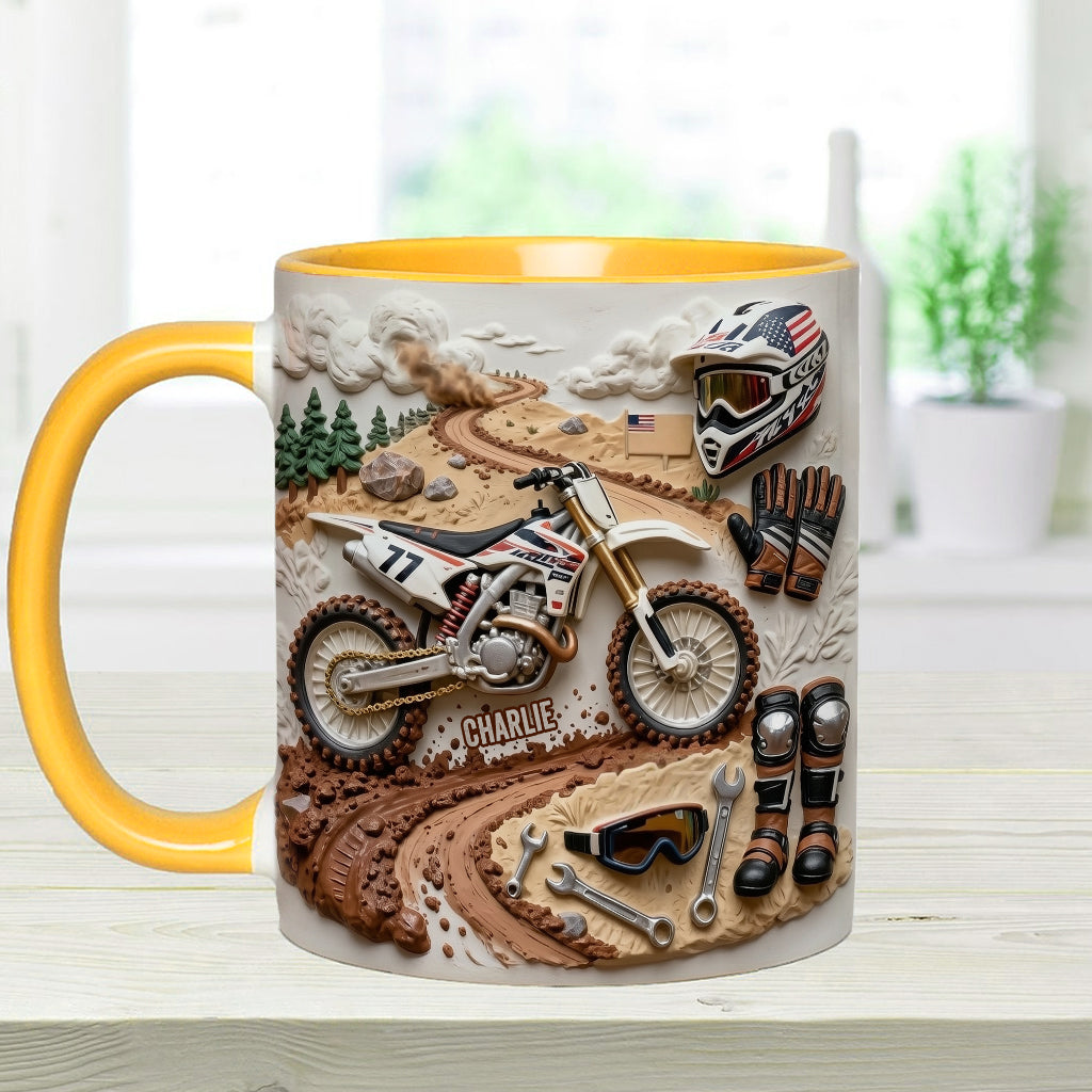Cooles Dirtbike, Motocross – Personalisierter Dirtbike-Becher & Untersetzer