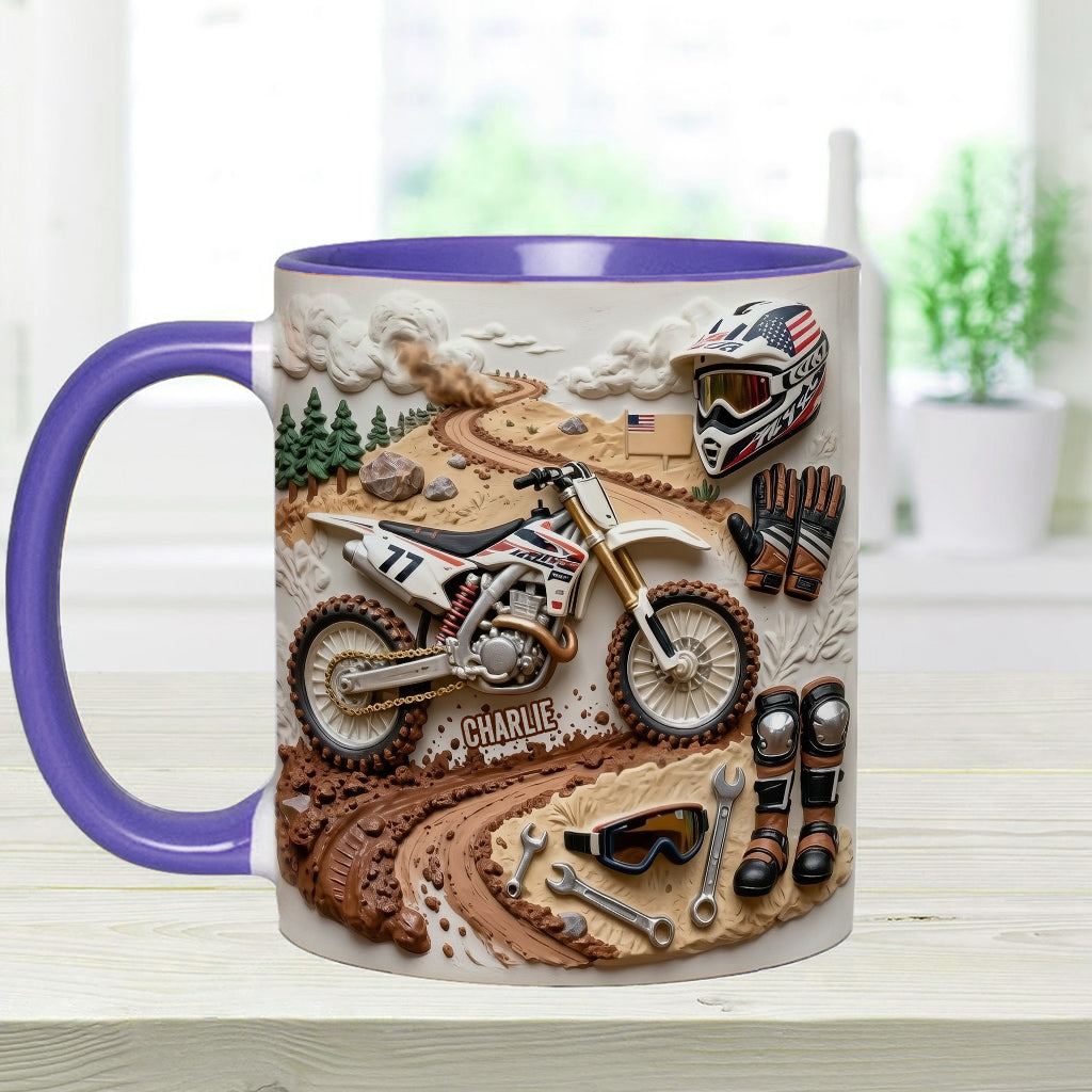 Cooles Dirtbike, Motocross – Personalisierter Dirtbike-Becher & Untersetzer
