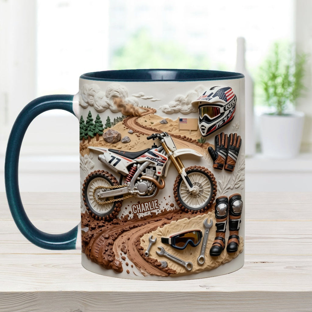 Cooles Dirtbike, Motocross – Personalisierter Dirtbike-Becher & Untersetzer