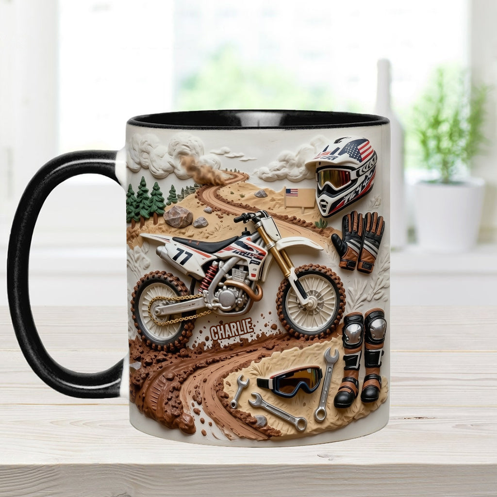 Cooles Dirtbike, Motocross – Personalisierter Dirtbike-Becher & Untersetzer