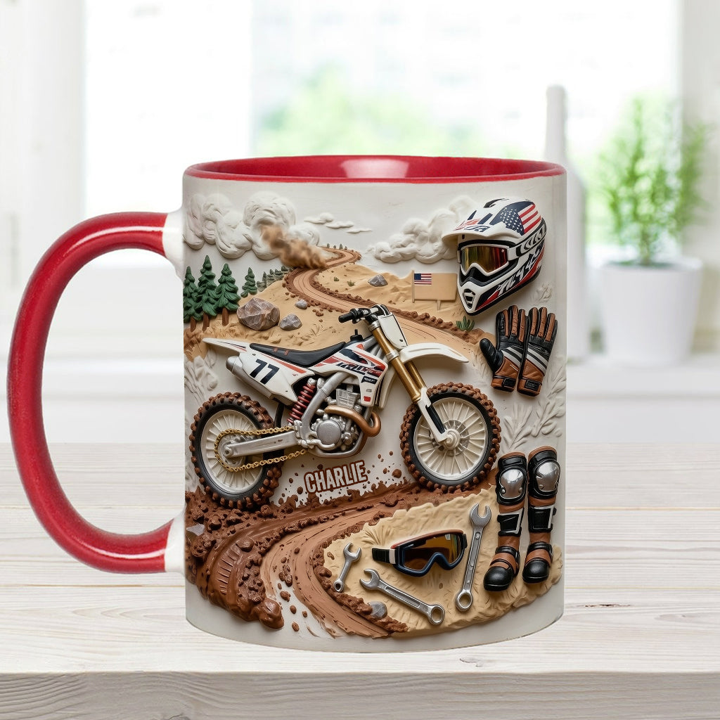 Cooles Dirtbike, Motocross – Personalisierter Dirtbike-Becher & Untersetzer