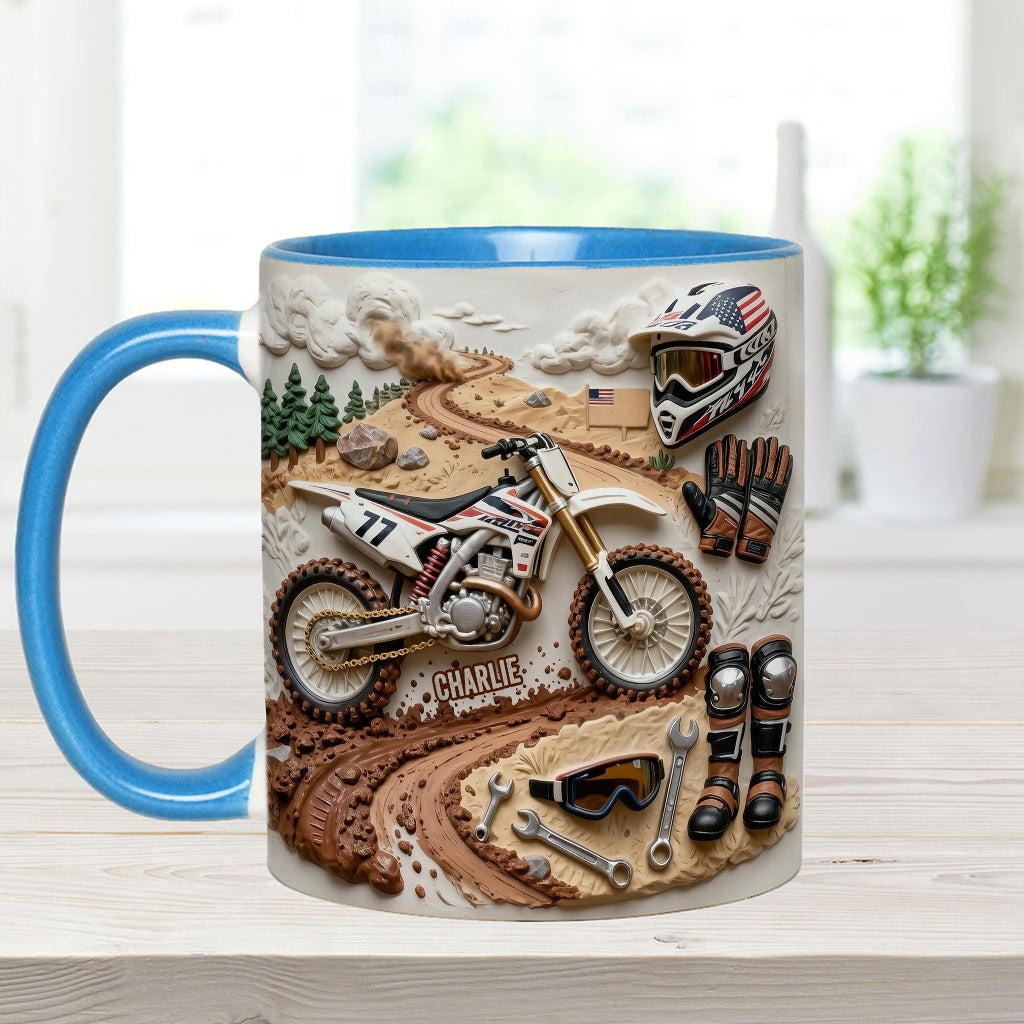 Cooles Dirtbike, Motocross – Personalisierter Dirtbike-Becher & Untersetzer