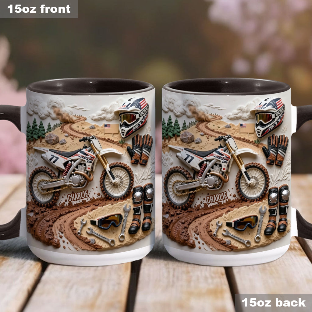 Cooles Dirtbike, Motocross – Personalisierter Dirtbike-Becher & Untersetzer