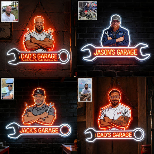 Cadeau pour Lui, Cadeau de Fête des Pères - Enseigne Acrylique LED Personnalisée