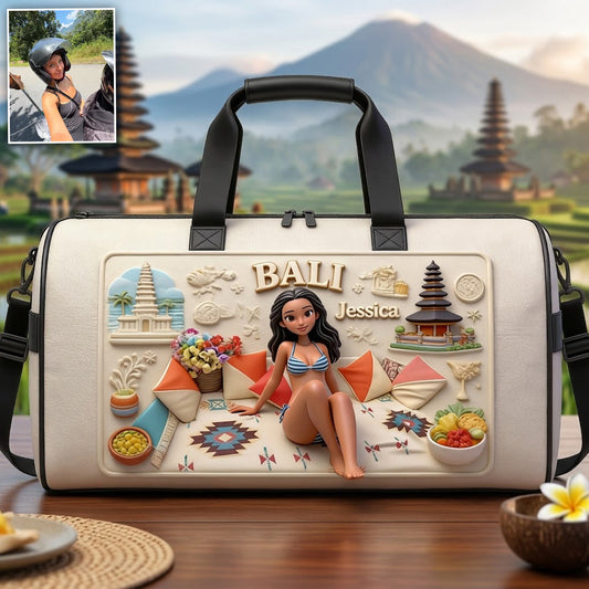 Juste une fille qui aime voyager - Sac de voyage personnalisé