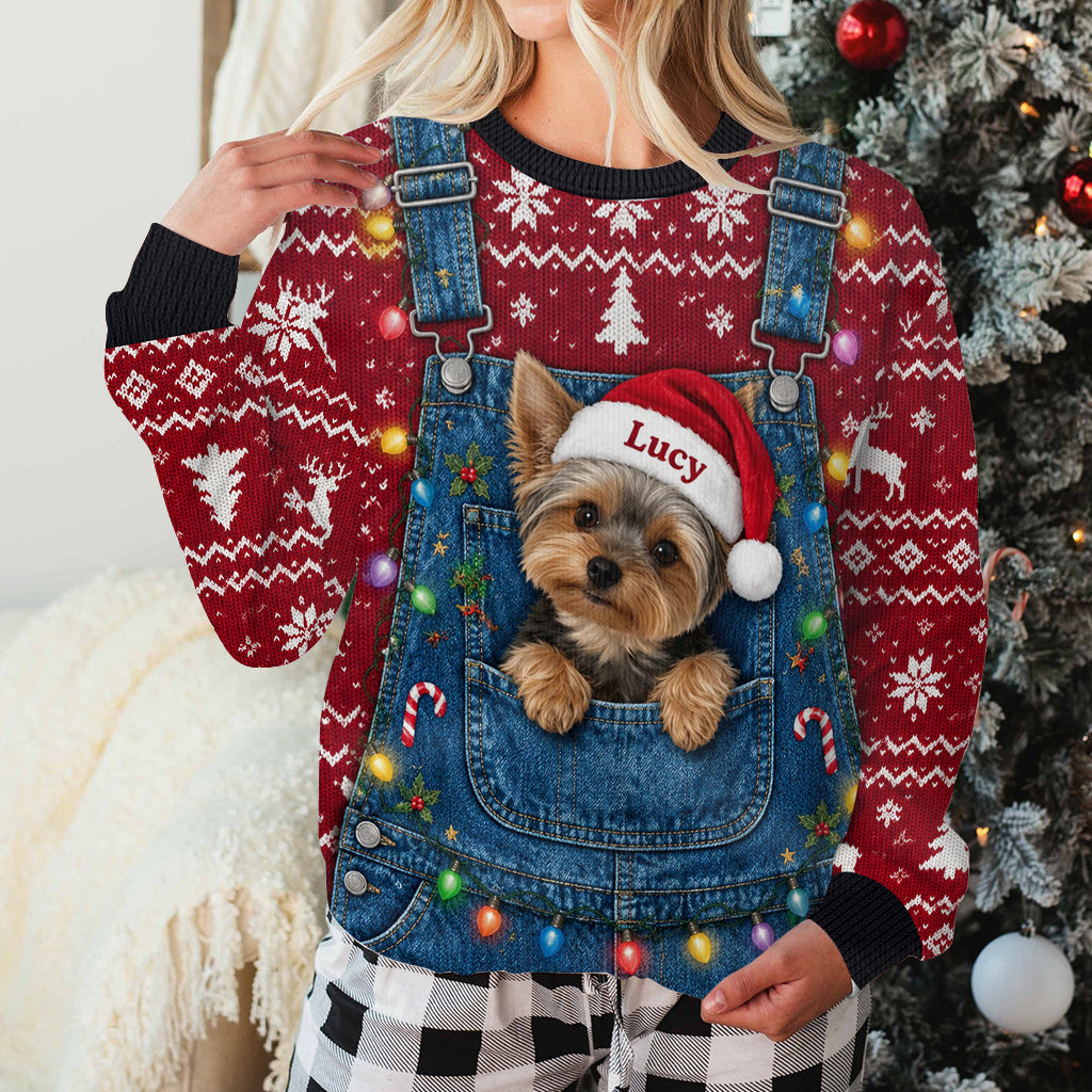 Cute Dog Christmas - Personalized Dog Ugly Sweater