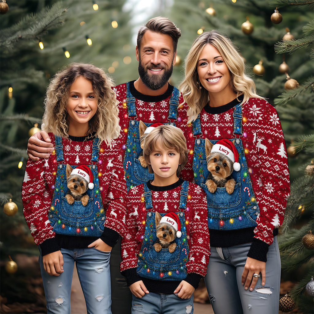 Cute Dog Christmas - Personalized Dog Ugly Sweater