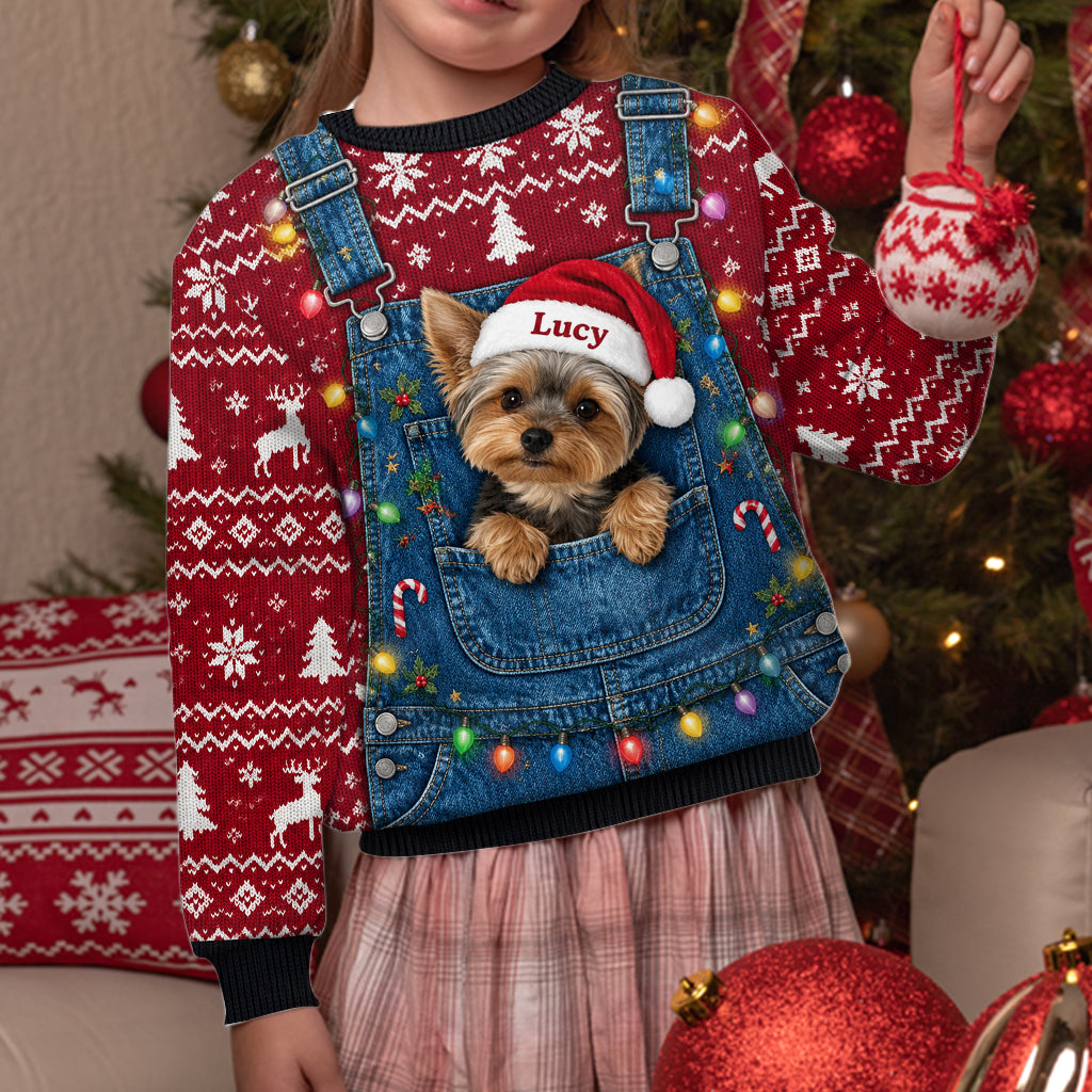 Cute Dog Christmas - Personalized Dog Ugly Sweater