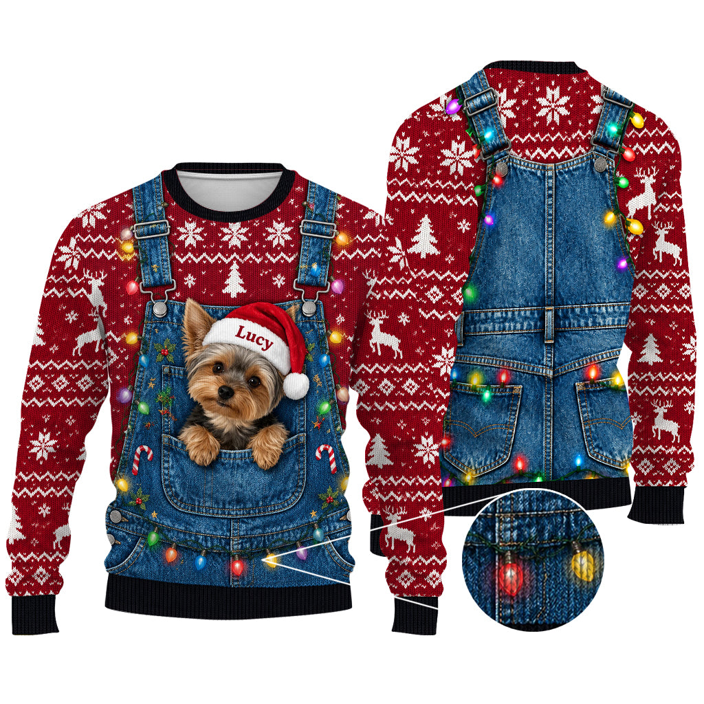 Cute Dog Christmas - Personalized Dog Ugly Sweater