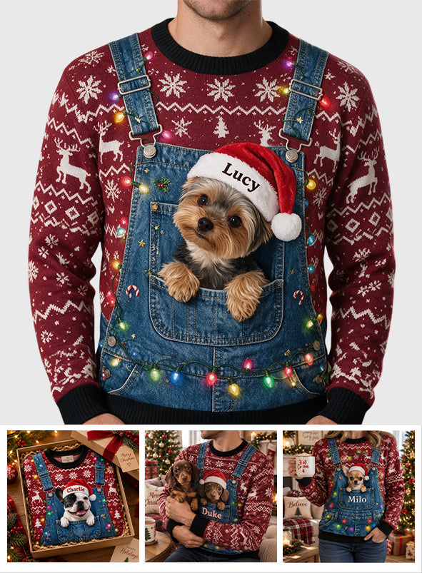 Cute Dog Christmas - Personalized Dog Ugly Sweater