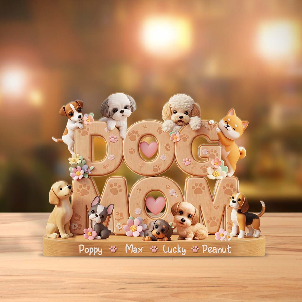 Dog Mom - Personalized Dog Custom Shaped Acrylic Plaque
