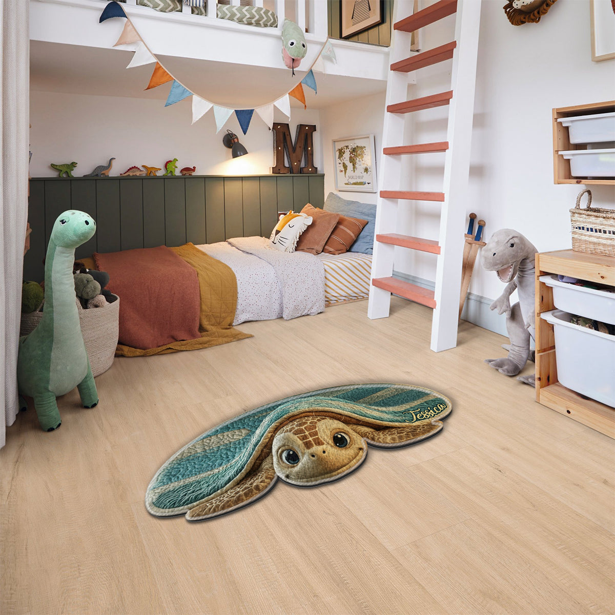 Love Turtle - Personalized Turtle Non-Slip Tufted Rug