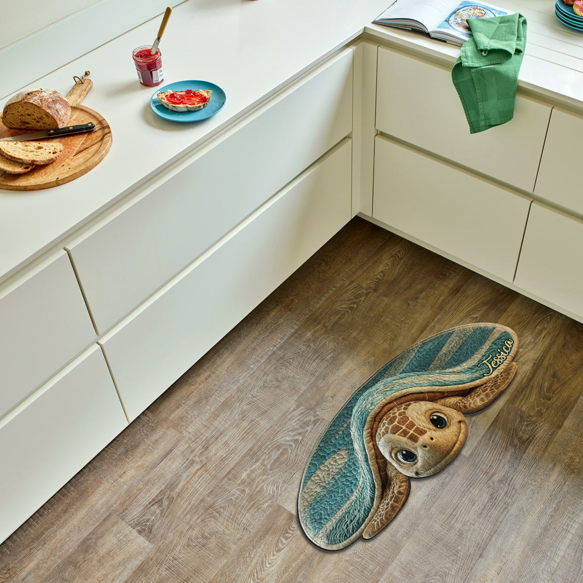Love Turtle - Personalized Turtle Non-Slip Tufted Rug