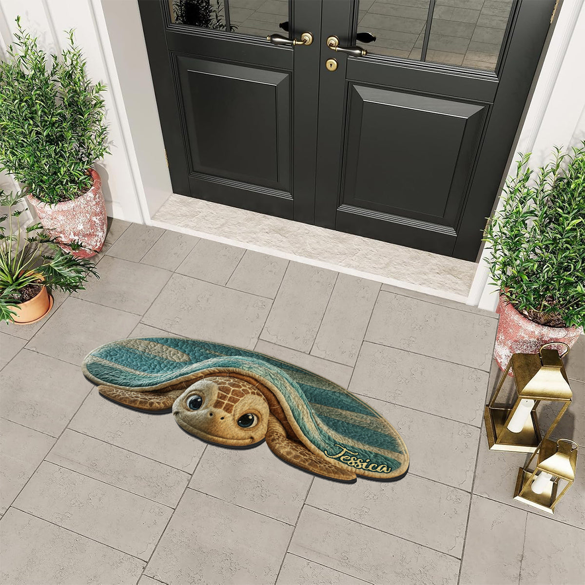 Love Turtle - Personalized Turtle Non-Slip Tufted Rug