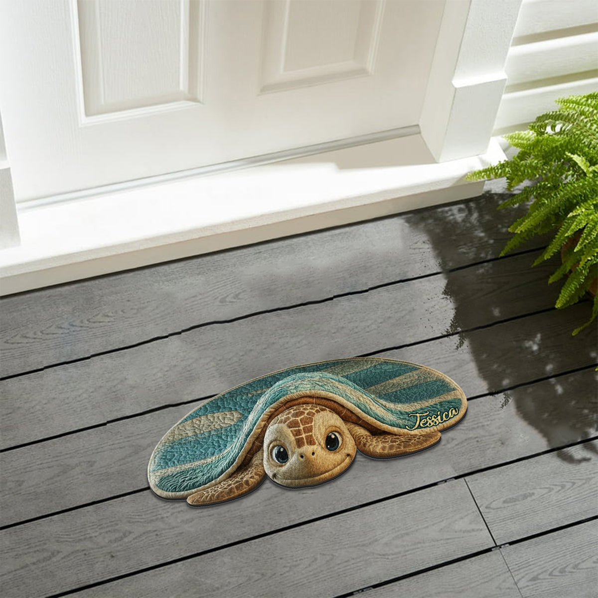 Love Turtle - Personalized Turtle Non-Slip Tufted Rug