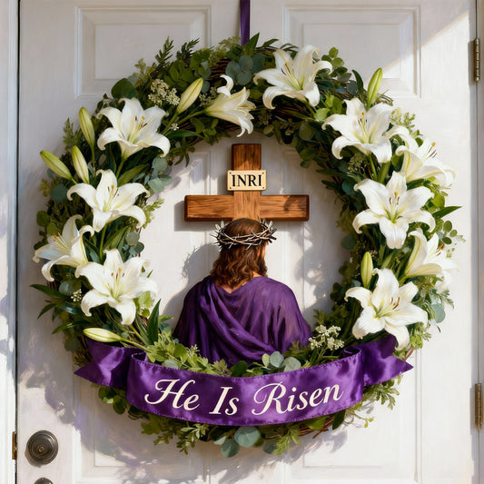 Reflect on the Path of Sacrifice, Easter Decoration - Personalized Christian Custom Shaped Wood Sign