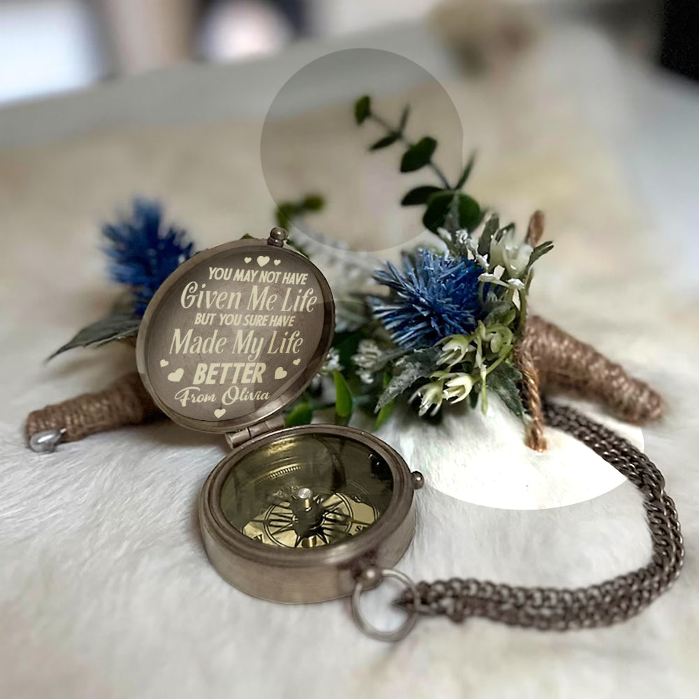 Best Bonus Dad Ever - Personalized Step Dad Compass