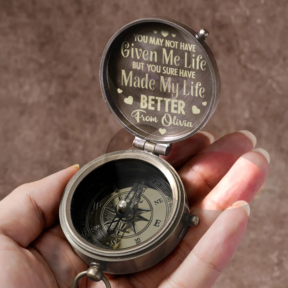 Best Bonus Dad Ever - Personalized Step Dad Compass