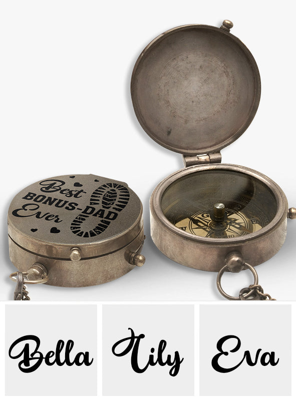 Best Bonus Dad Ever - Personalized Step Dad Compass