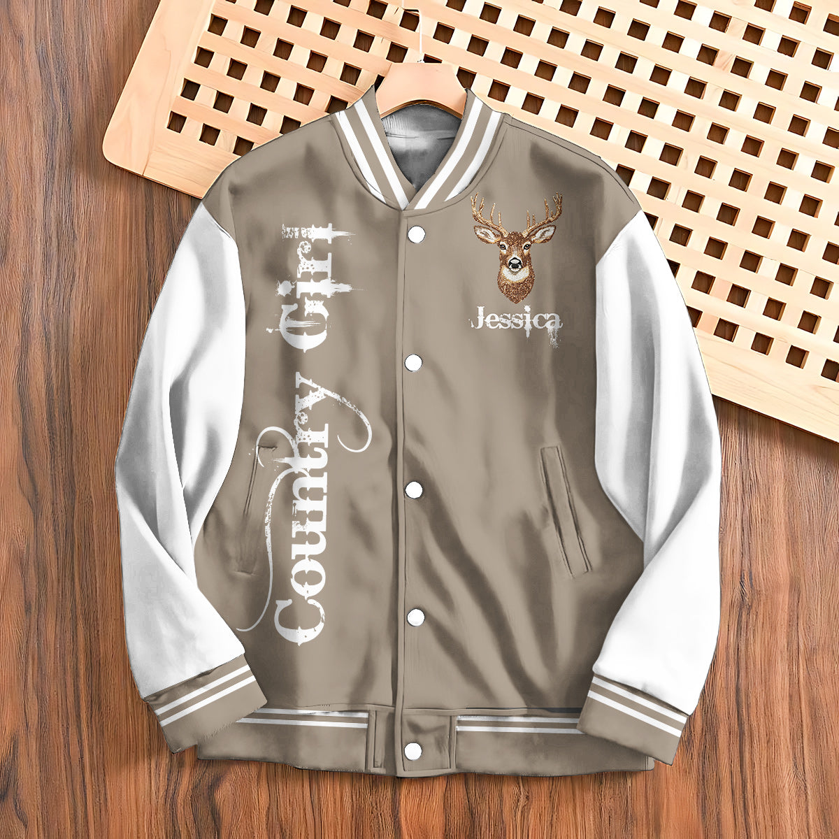 Country Girl - Personalized Hunting Varsity Jacket