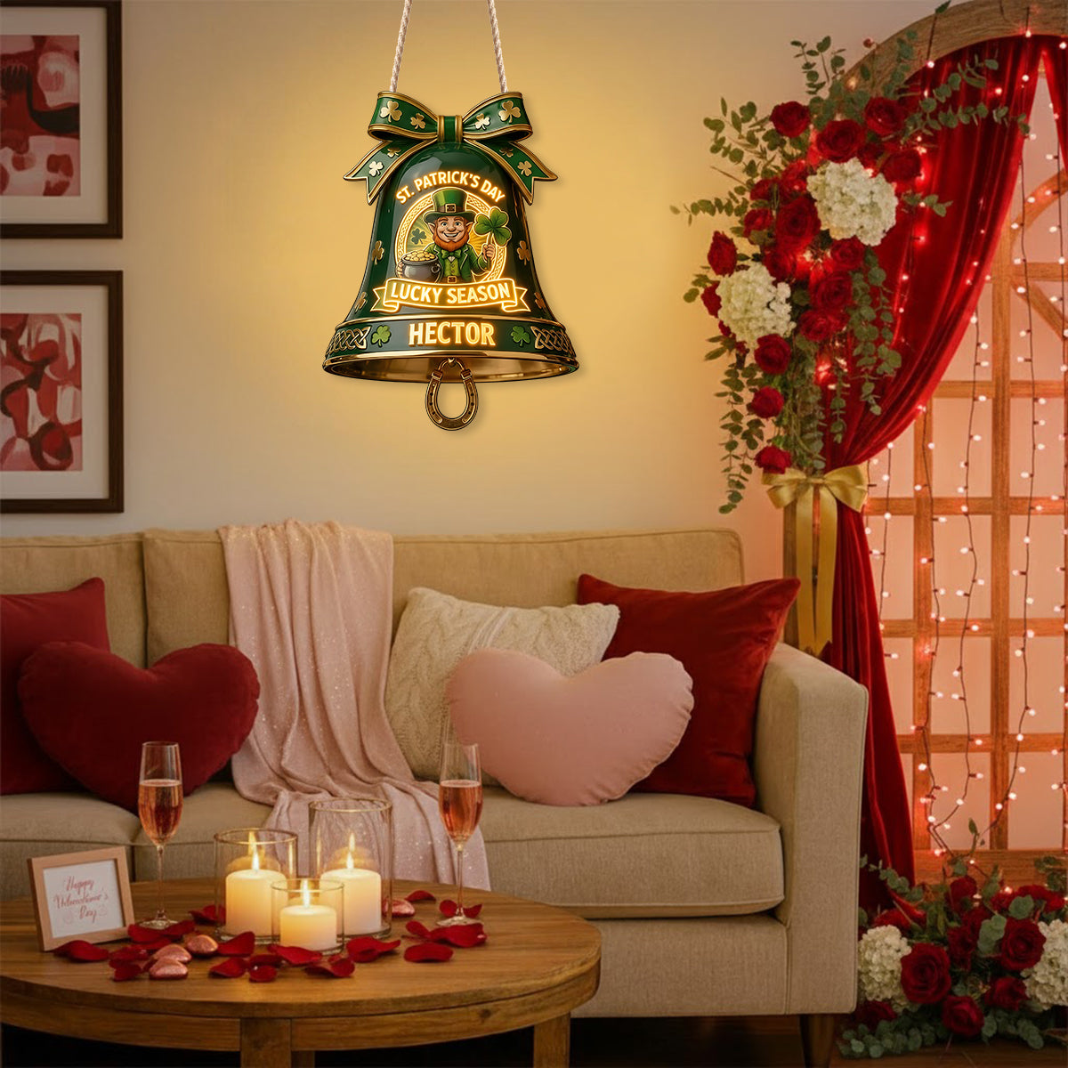 Saison de chance - Panneau lumineux LED irlandais personnalisé en acrylique