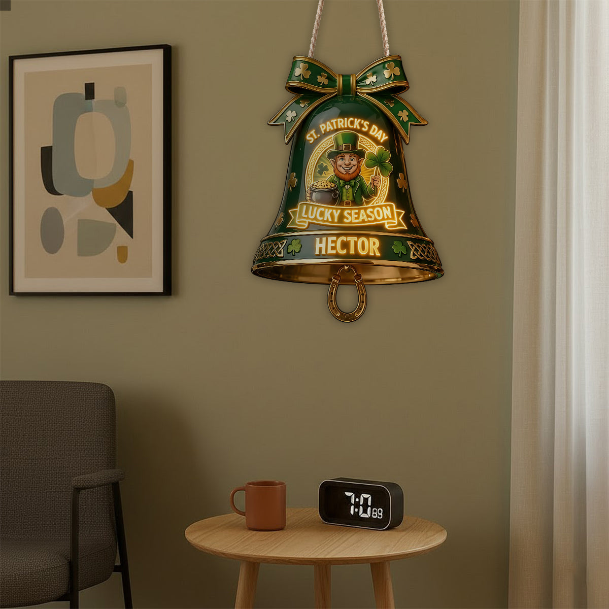 Saison de chance - Panneau lumineux LED irlandais personnalisé en acrylique