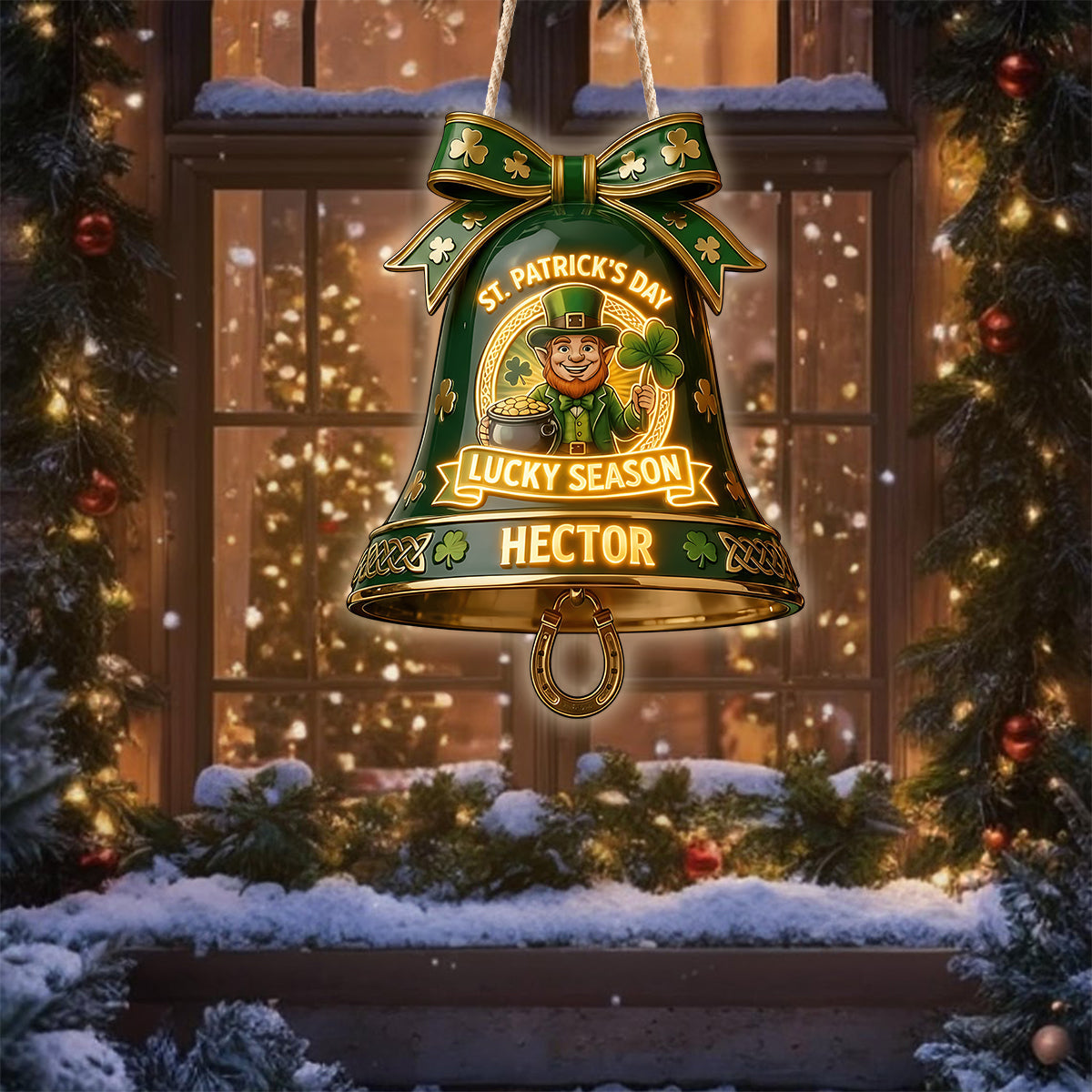 Saison de chance - Panneau lumineux LED irlandais personnalisé en acrylique